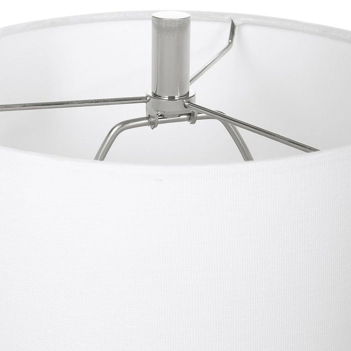 Uttermost 30176-1 One Light Buffet Lamp, Polished Nickel