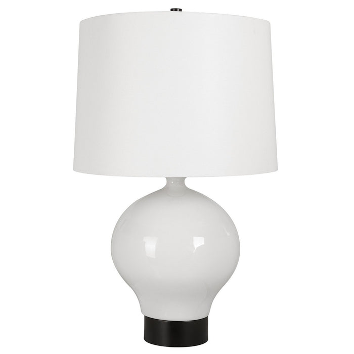 Uttermost 30182-1 One Light Table Lamp, Satin Black
