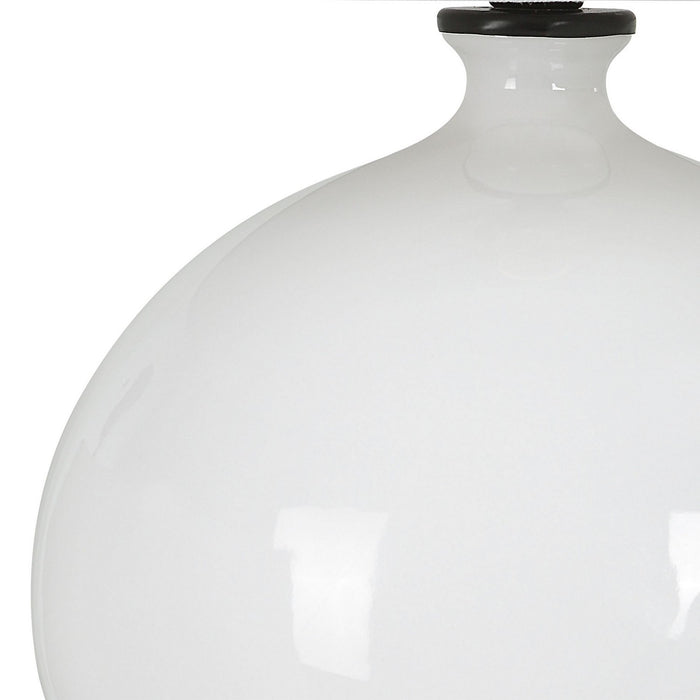 Uttermost 30182-1 One Light Table Lamp, Satin Black