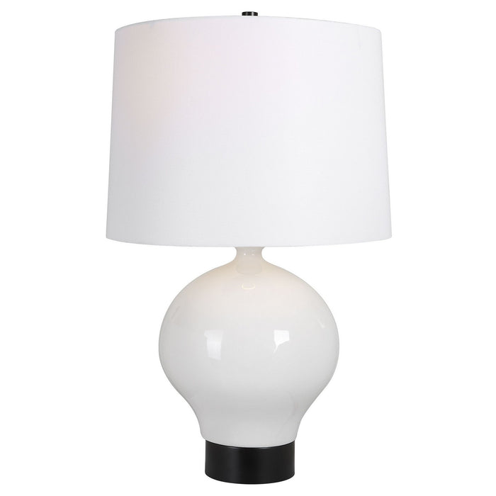 Uttermost 30182-1 One Light Table Lamp, Satin Black