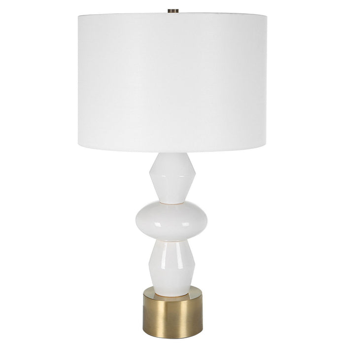 Uttermost 30185-1 One Light Table Lamp, Antique Brushed Brass