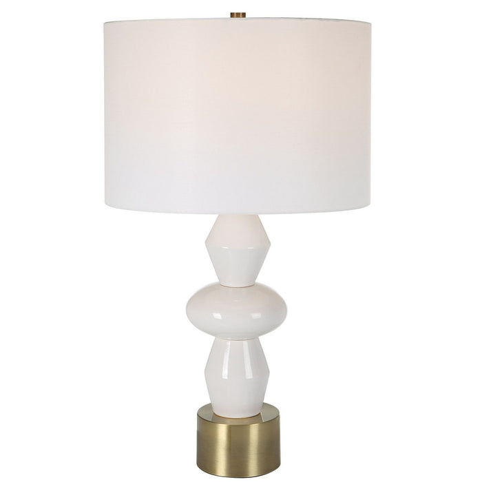 Uttermost 30185-1 One Light Table Lamp, Antique Brushed Brass