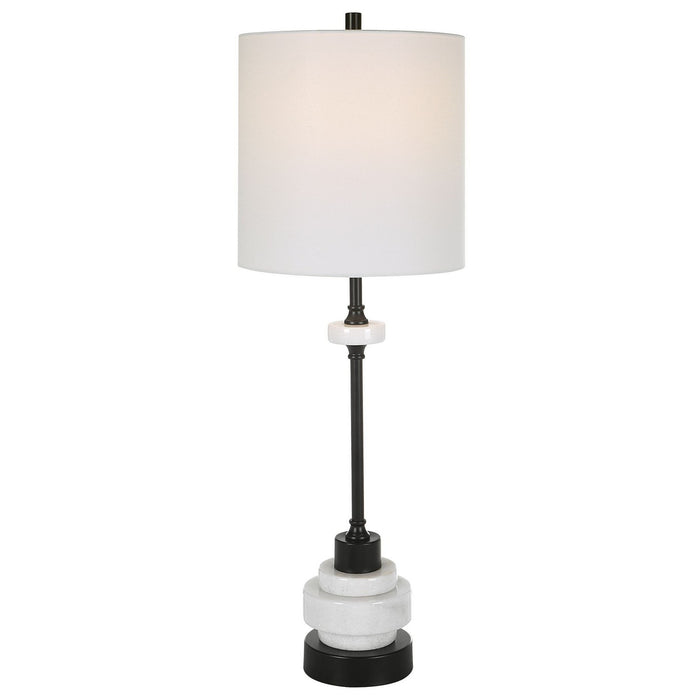 Uttermost 30186-1 One Light Buffet Lamp, Satin Black