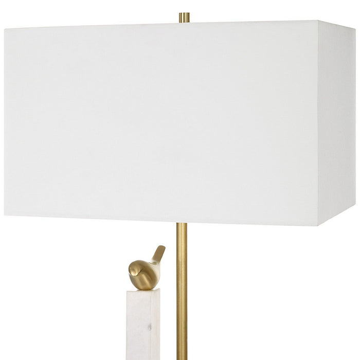 Uttermost 30189 One Light Table Lamp, Brushed Brass