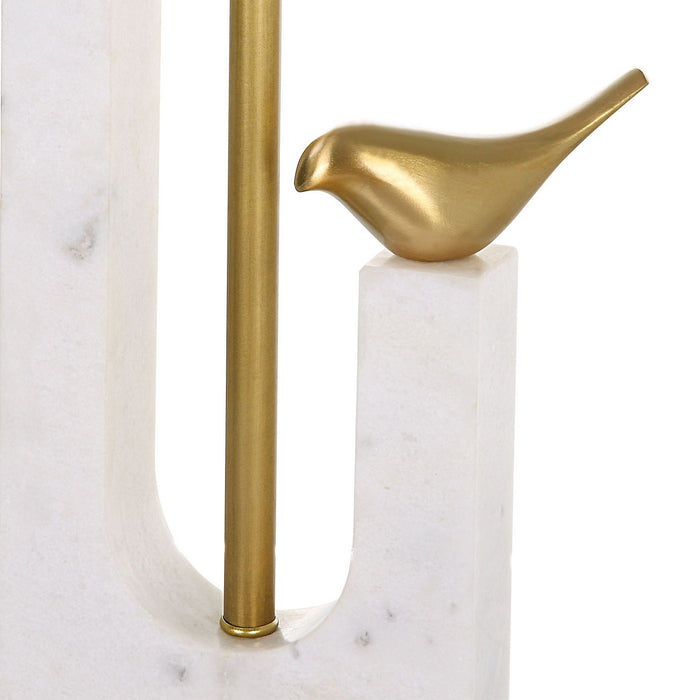 Uttermost 30189 One Light Table Lamp, Brushed Brass