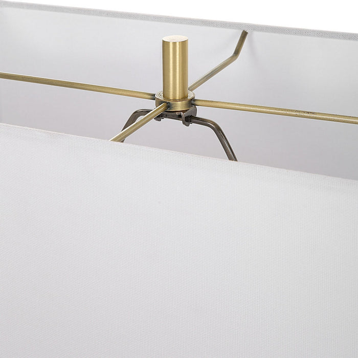 Uttermost 30189 One Light Table Lamp, Brushed Brass