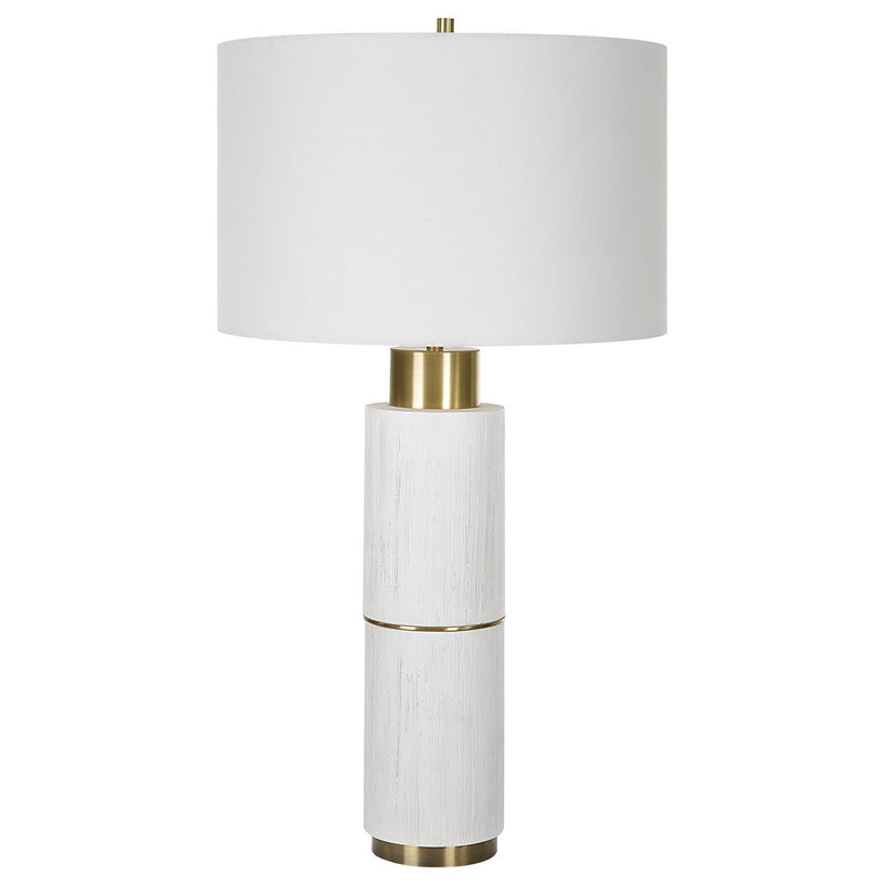 Uttermost 30190 One Light Table Lamp, Brushed Brass