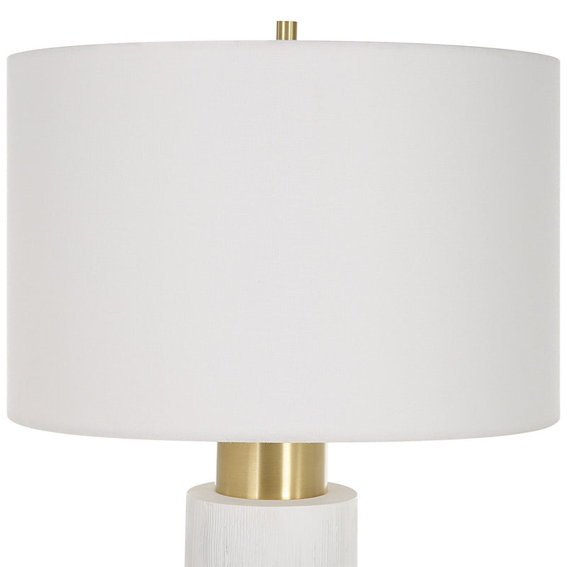 Uttermost 30190 One Light Table Lamp, Brushed Brass