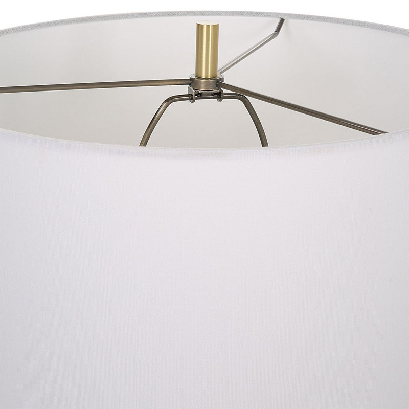 Uttermost 30190 One Light Table Lamp, Brushed Brass