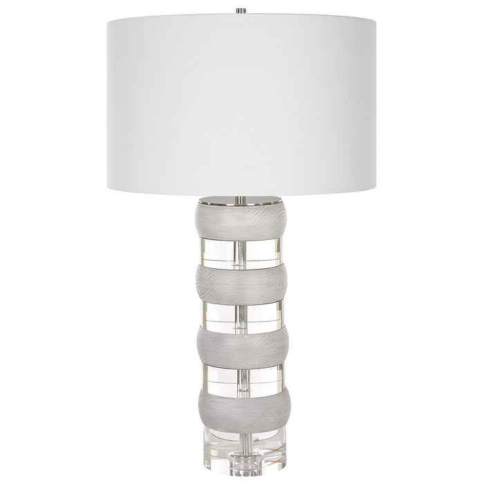 Uttermost 30192 One Light Table Lamp, Brushed Nickel