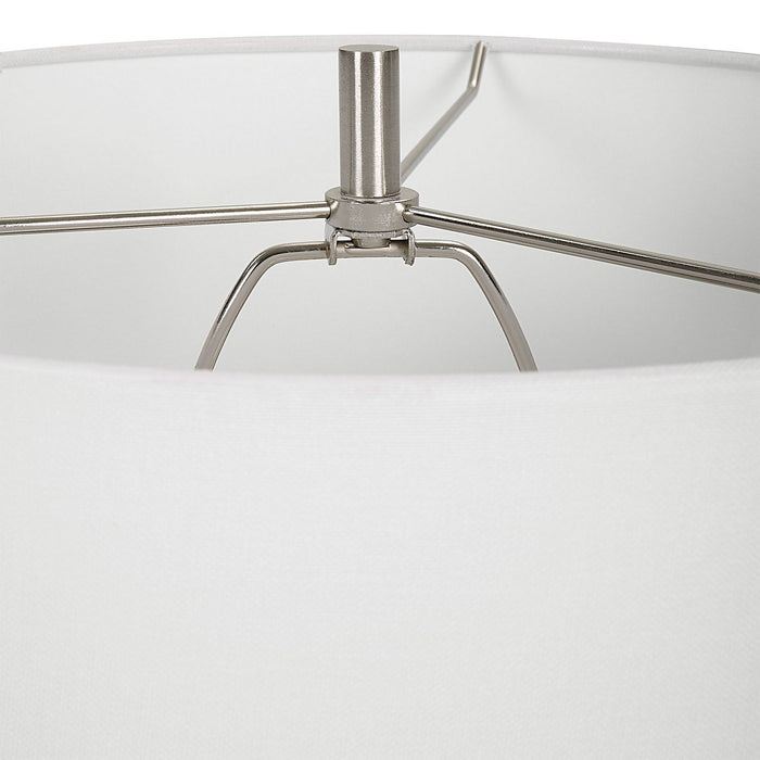Uttermost 30192 One Light Table Lamp, Brushed Nickel