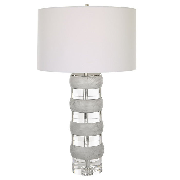 Uttermost 30192 One Light Table Lamp, Brushed Nickel