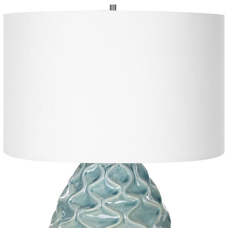 Uttermost 30193 One Light Table Lamp, Sea Foam Gloss Glaze