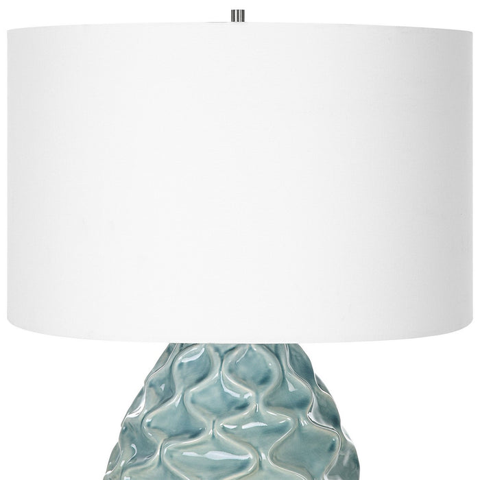 Uttermost 30193 One Light Table Lamp, Sea Foam Gloss Glaze