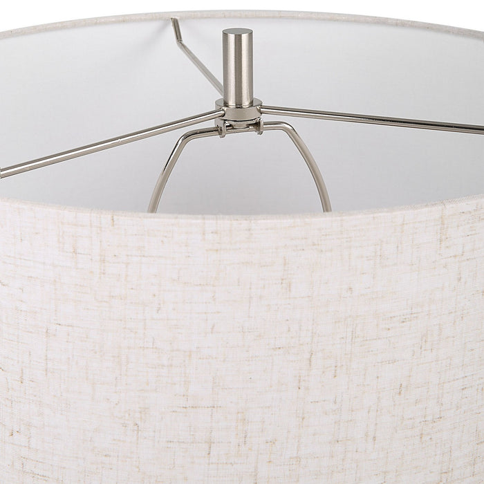 Uttermost 30195-1 One Light Table Lamp, Nickel