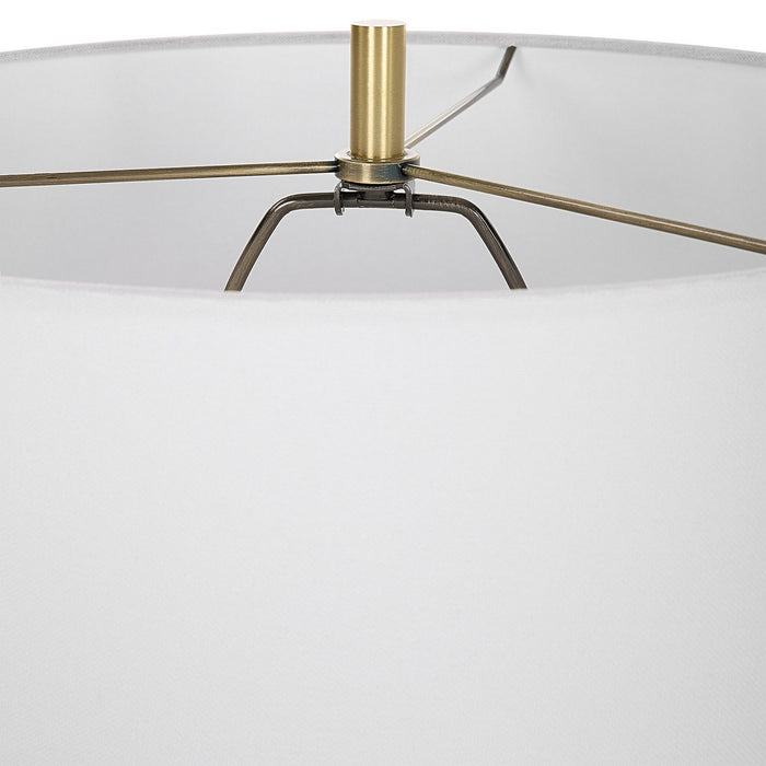 Uttermost 30197 One Light Table Lamp, Antique Brushed Brass