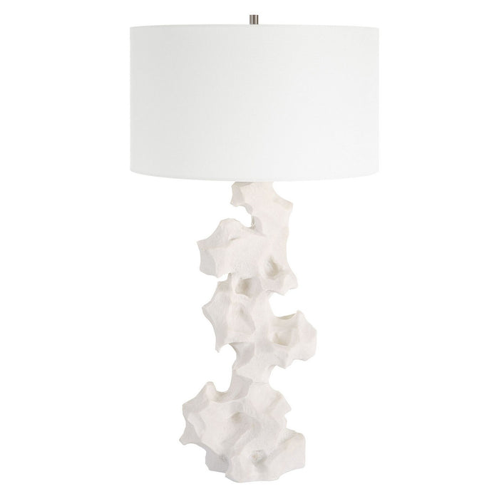 Uttermost 30198 One Light Table Lamp, White Stone