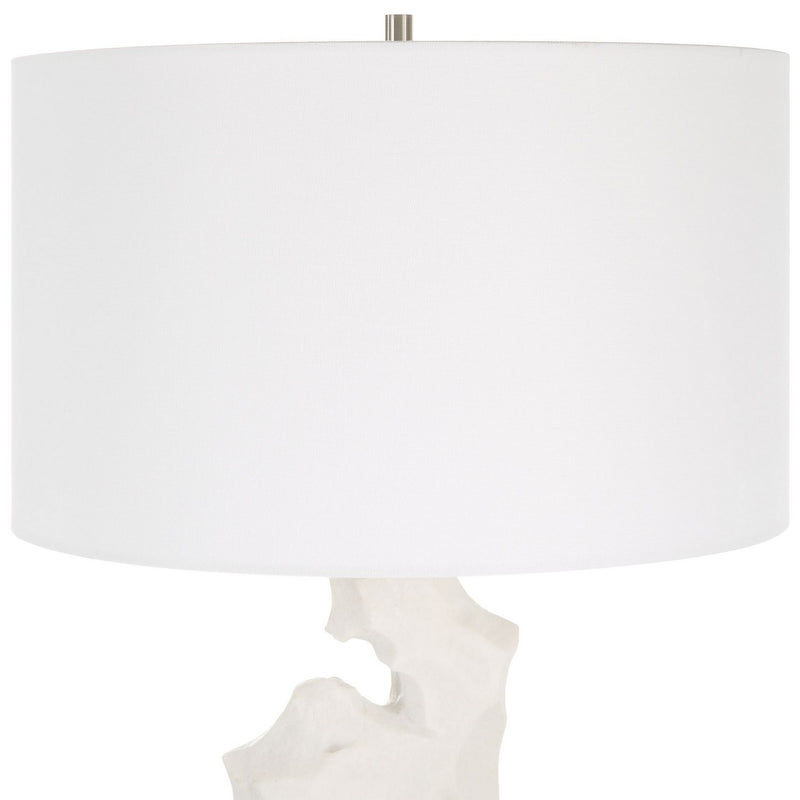 Uttermost 30198 One Light Table Lamp, White Stone