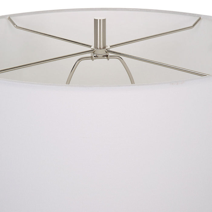 Uttermost 30198 One Light Table Lamp, White Stone
