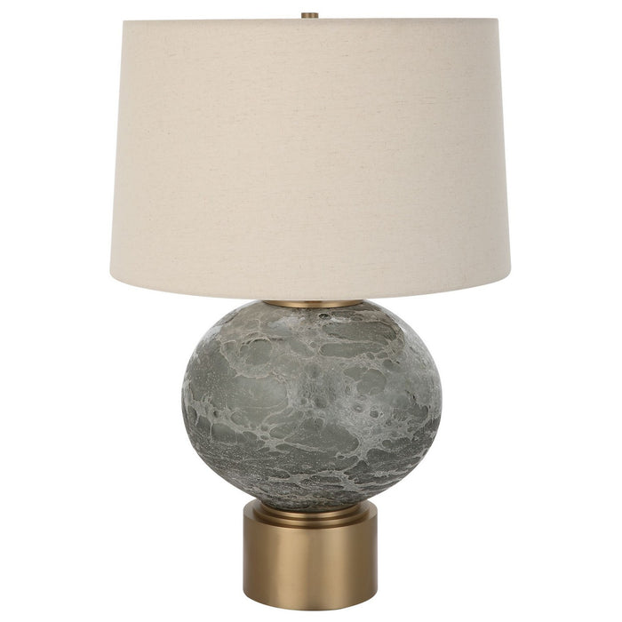 Uttermost 30200-1 One Light Table Lamp, Antique Brushed Brass