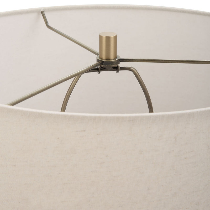 Uttermost 30200-1 One Light Table Lamp, Antique Brushed Brass