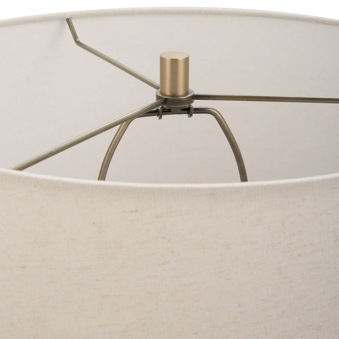 Uttermost 30200-1 One Light Table Lamp, Antique Brushed Brass