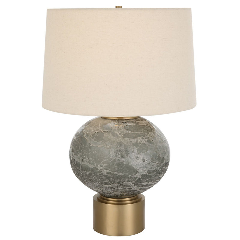Uttermost 30200-1 One Light Table Lamp, Antique Brushed Brass