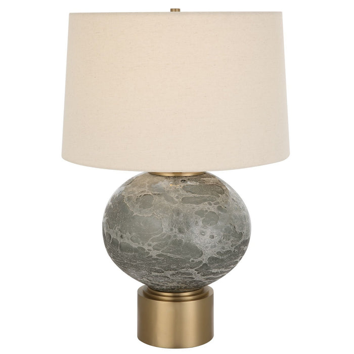 Uttermost 30200-1 One Light Table Lamp, Antique Brushed Brass