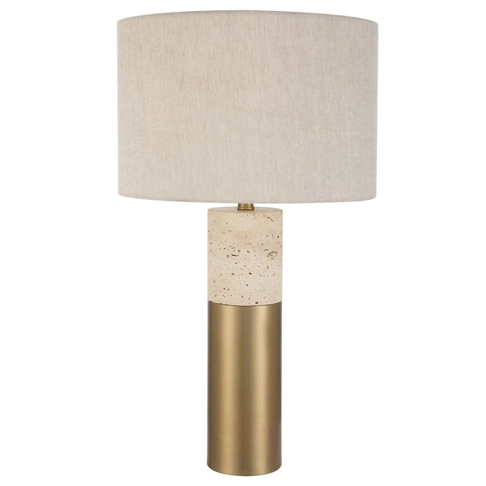 Uttermost 30201-1 One Light Table Lamp, Brushed Brass