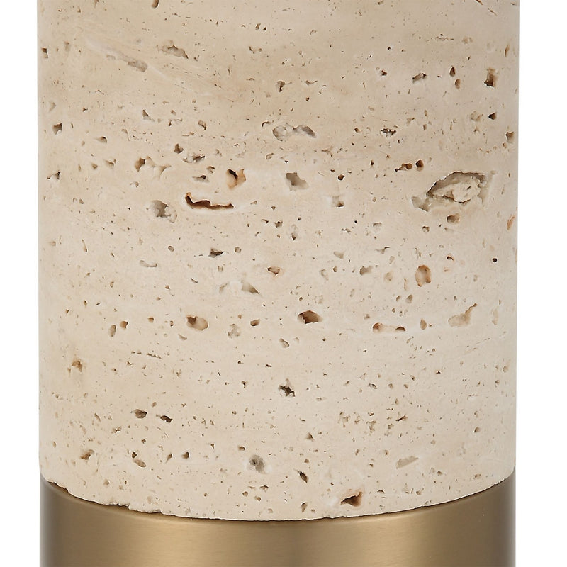 Uttermost 30201-1 One Light Table Lamp, Brushed Brass
