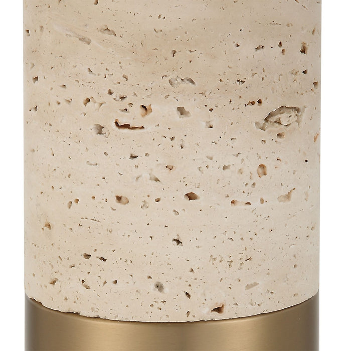 Uttermost 30201-1 One Light Table Lamp, Brushed Brass
