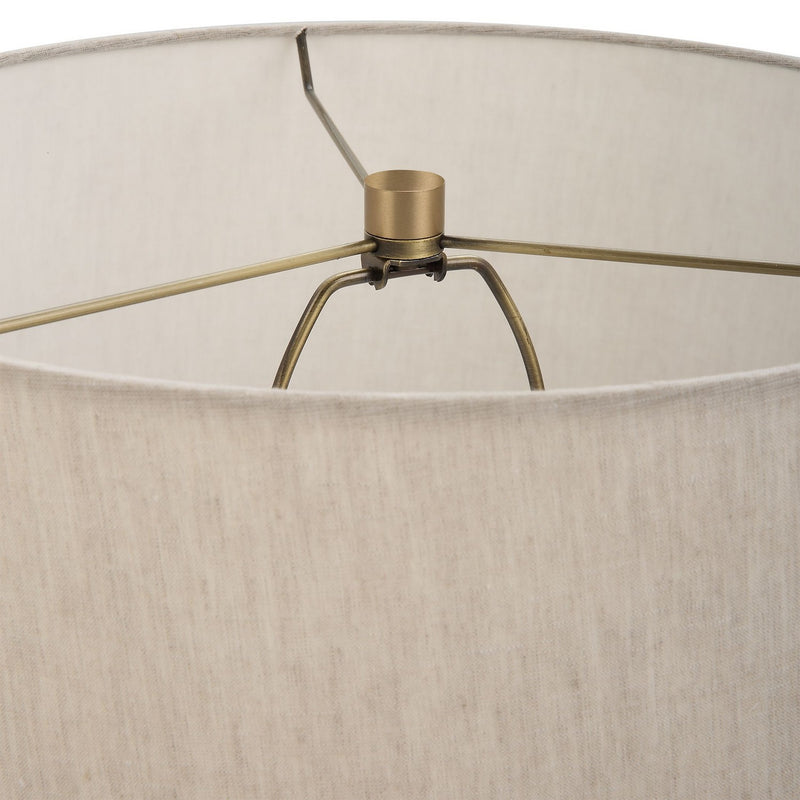 Uttermost 30201-1 One Light Table Lamp, Brushed Brass