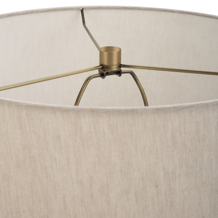 Uttermost 30201-1 One Light Table Lamp, Brushed Brass