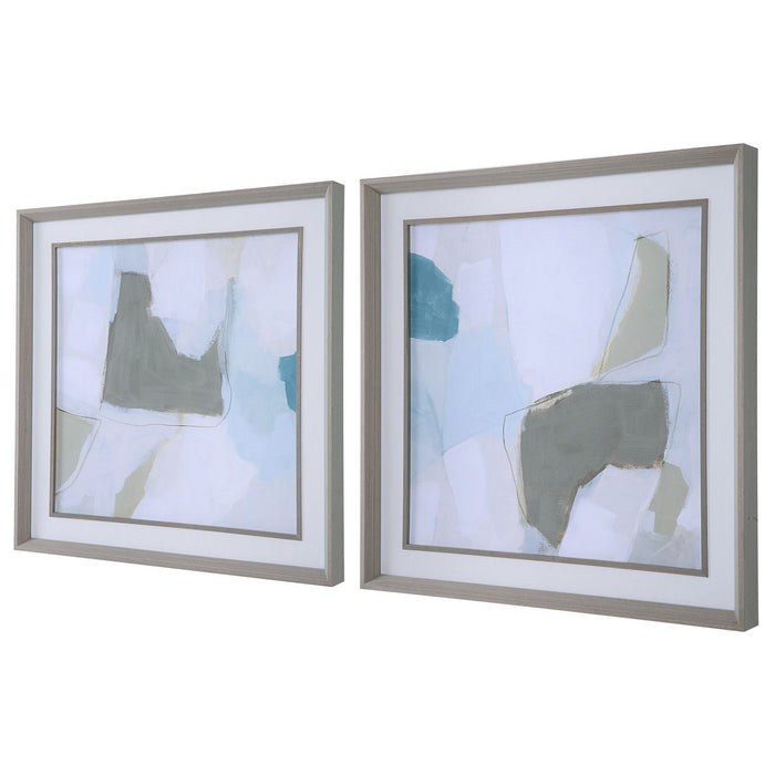 Uttermost 32268 Wall Art, Light Gray Wood