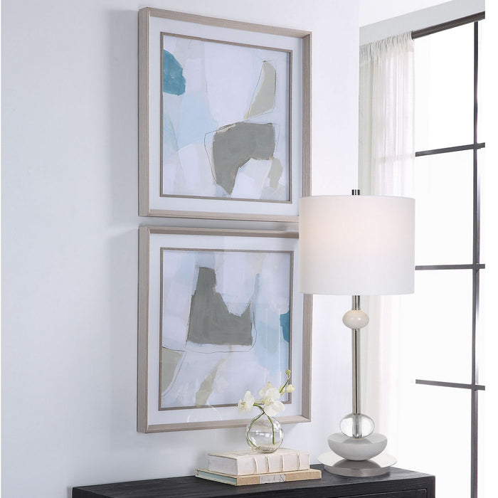 Uttermost 32268 Wall Art, Light Gray Wood
