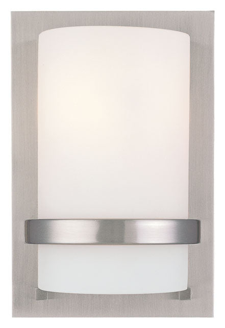 Minka-Lavery 342-84 One Light Wall Sconce, Brushed Nickel