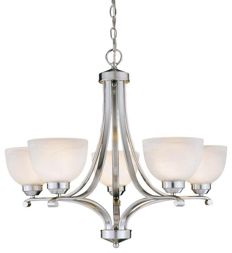 Minka-Lavery 1425-84 Five Light Chandelier, Brushed Nickel
