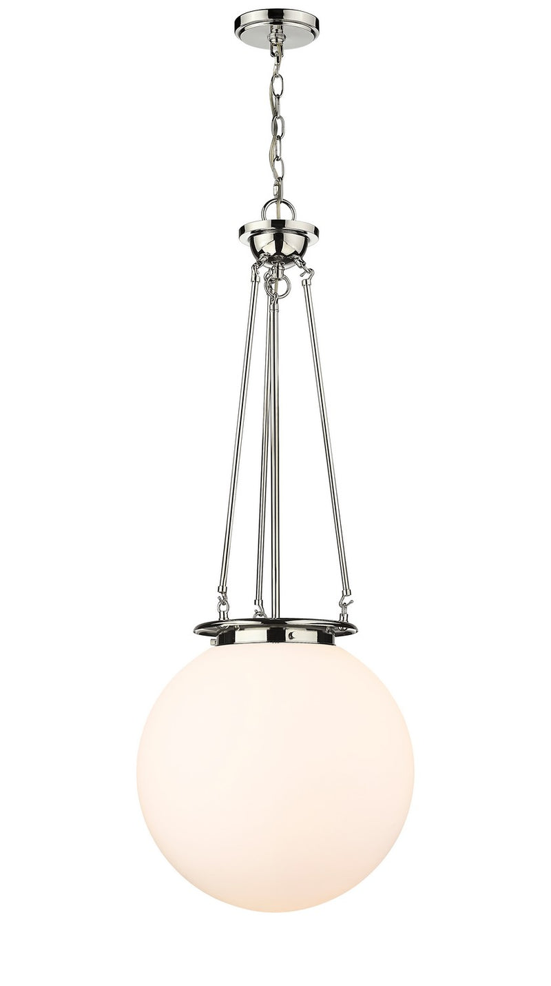 Innovations 221-1P-PN-G201-16 One Light Pendant, Polished Nickel