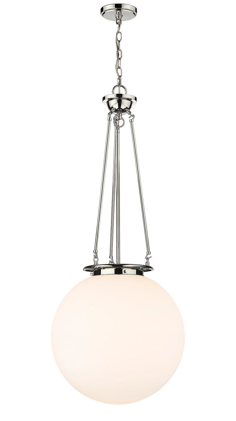 Innovations 221-1P-PN-G201-18 One Light Pendant, Polished Nickel