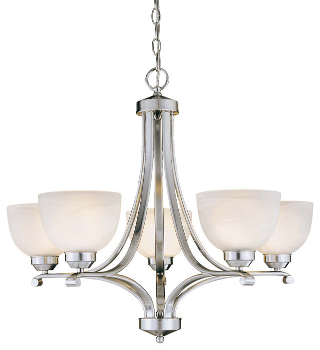 Minka-Lavery 1425-84 Five Light Chandelier, Brushed Nickel