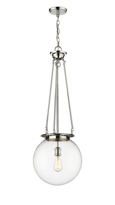 Innovations 221-1P-PN-G202-14 One Light Pendant, Polished Nickel