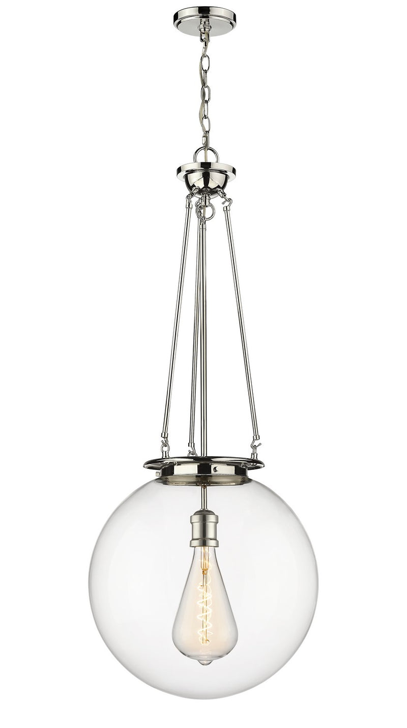 Innovations 221-1P-PN-G202-18 One Light Pendant, Polished Nickel