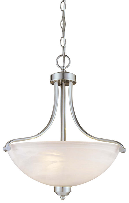 Minka-Lavery 1426-84 Three Light Pendant, Brushed Nickel