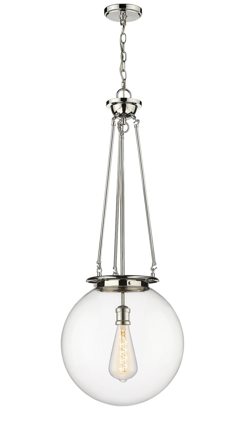 Innovations 221-1P-PN-G202-16 One Light Pendant, Polished Nickel