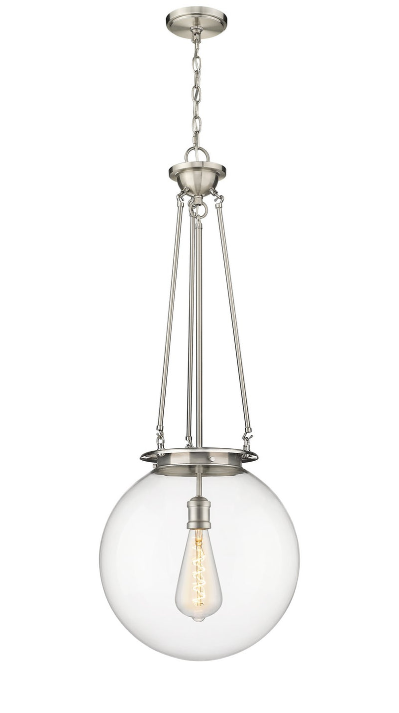 Innovations 221-1P-SN-G202-16 One Light Pendant, Satin Nickel
