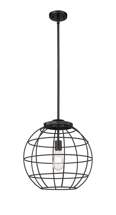 Innovations 221-1S-BK-CE-16-BK One Light Pendant, Matte Black