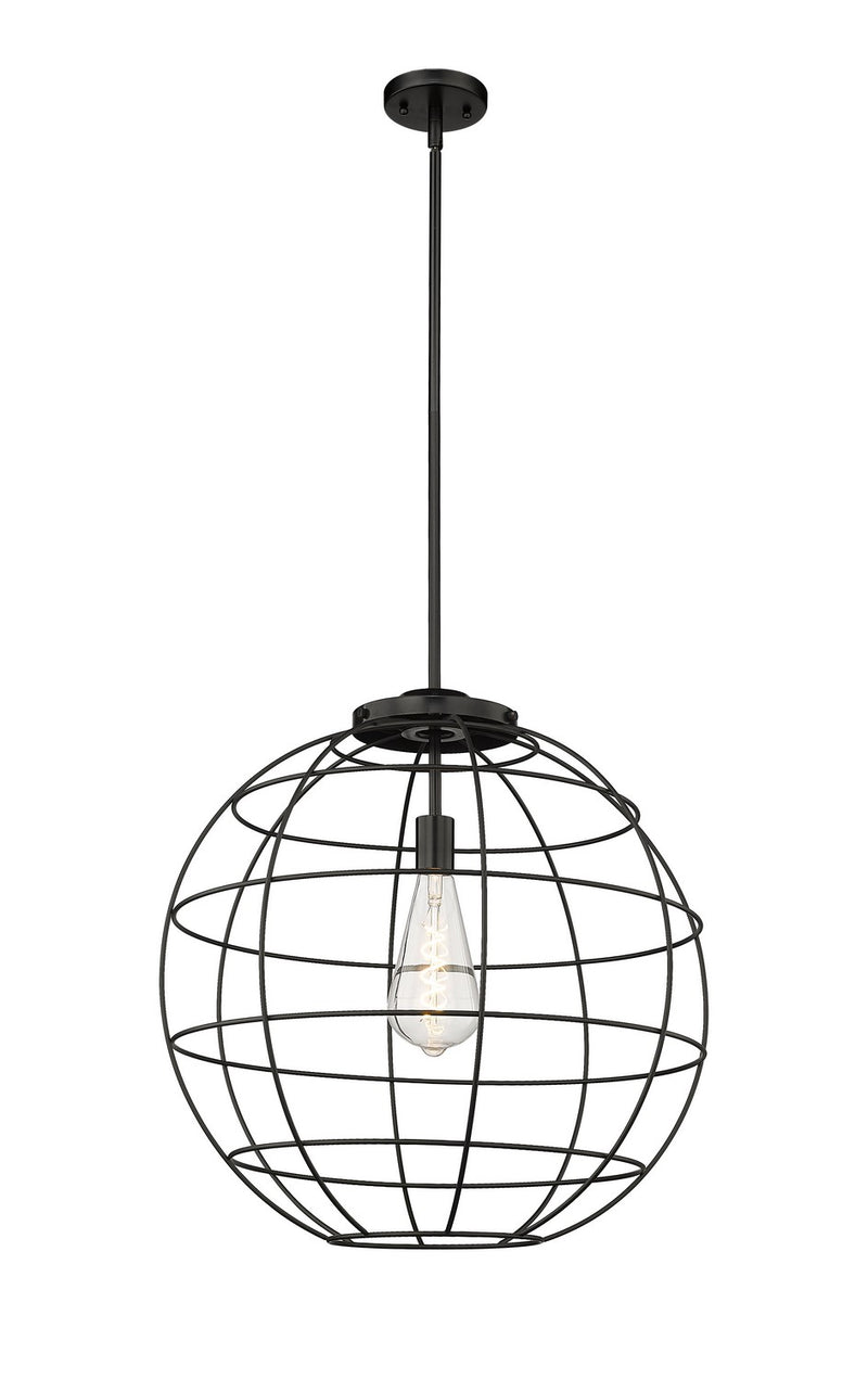 Innovations 221-1S-BK-CE-22-BK One Light Pendant, Matte Black