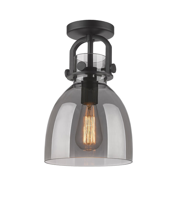 Innovations 410-1F-BK-G412-8SM One Light Flush Mount, Matte Black