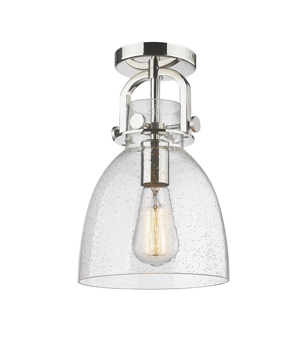 Innovations 410-1F-PN-G412-8SDY One Light Flush Mount, Polished Nickel