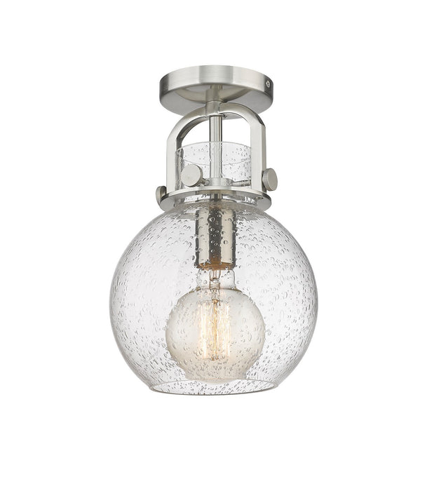Innovations 410-1F-SN-G410-8SDY One Light Flush Mount, Satin Nickel